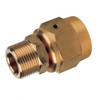 Sleeve coupling type HGM in brass, male thread BSPT 3/4", for hose 19x6